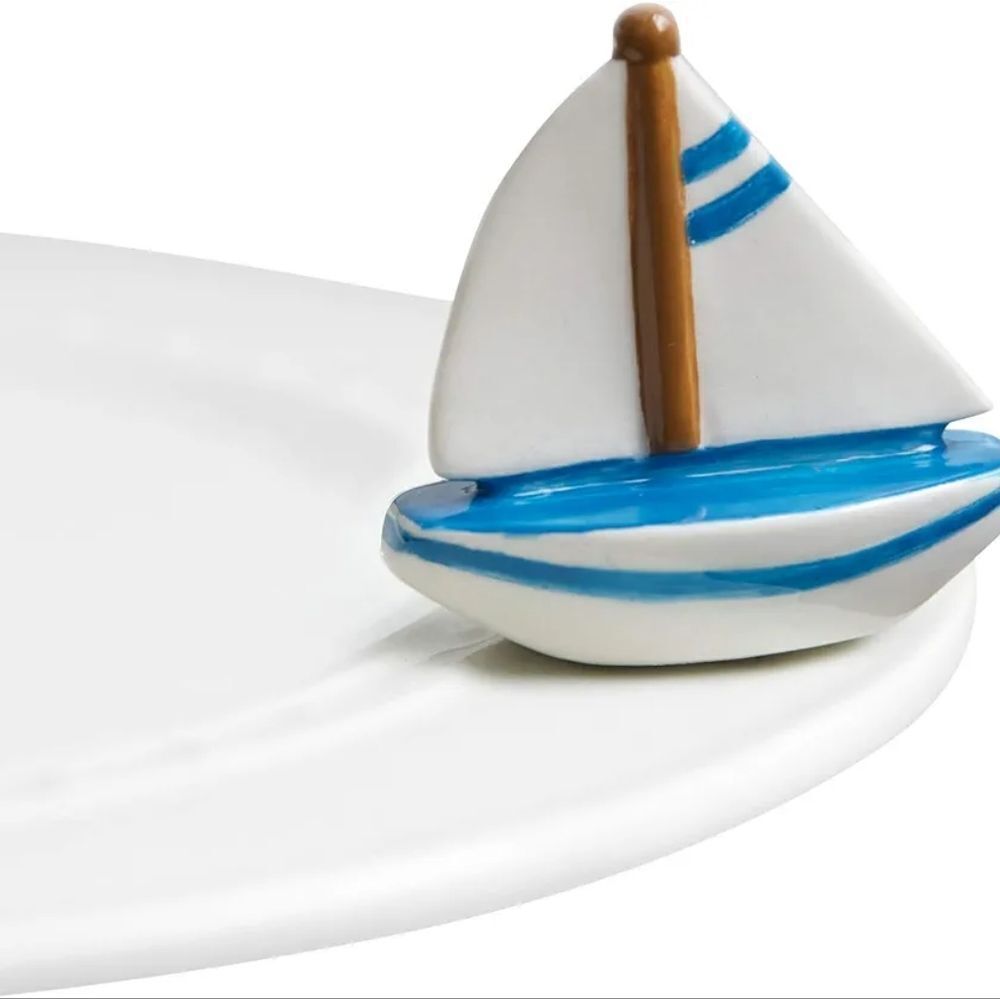 Nora Fleming sail-me-away mini charm/decoration